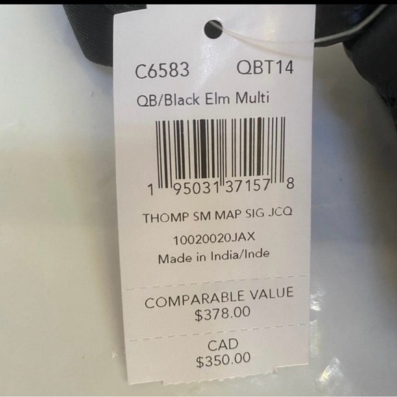 coach Thompson Small Map Bag In Signature Jacquard With Stripe c6583 - Picture 7 of 8